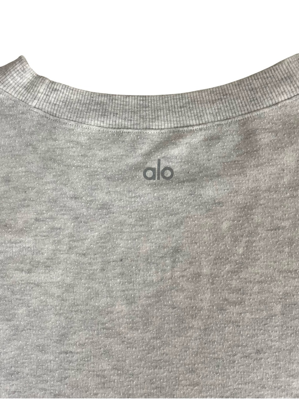 alo Yoga Glimpse Side Slit Pullover Sweatshirt Heather Grey - Picture 6 of 7
